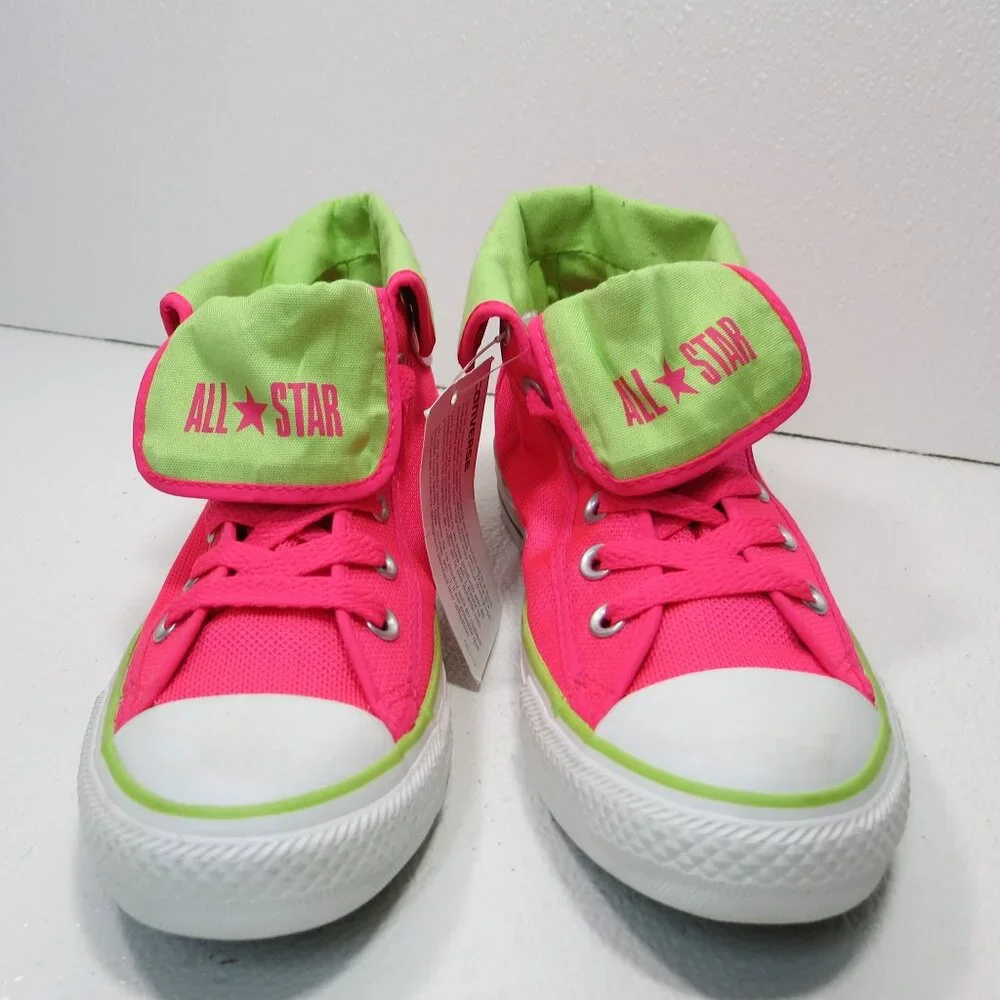 Converse Pink Lime High Top All Star Tennis Shoes New Footwear Shoes Kids Sz 6